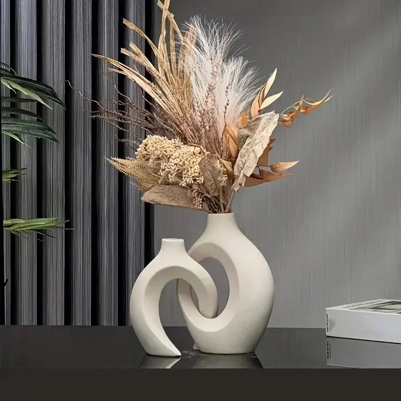 ceramic vase works of art, living room bedroom study café and other ornaments, gifts for lovers during festivals. - Confia
