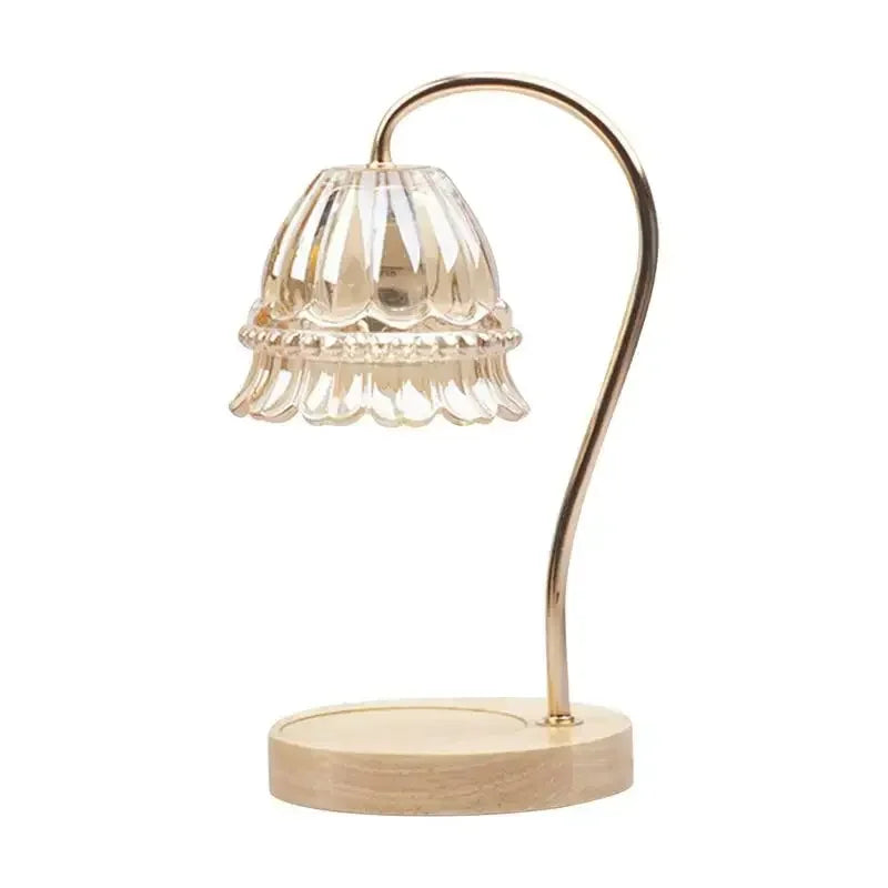 Desk lamp Electric | Candle Warmer | Retro Glass Table Lamp | Bedroom Bedside Atmosphere Desk | Lamp Candle Melting Waxing Burner - Confia - reusablefoodstoragebags confia