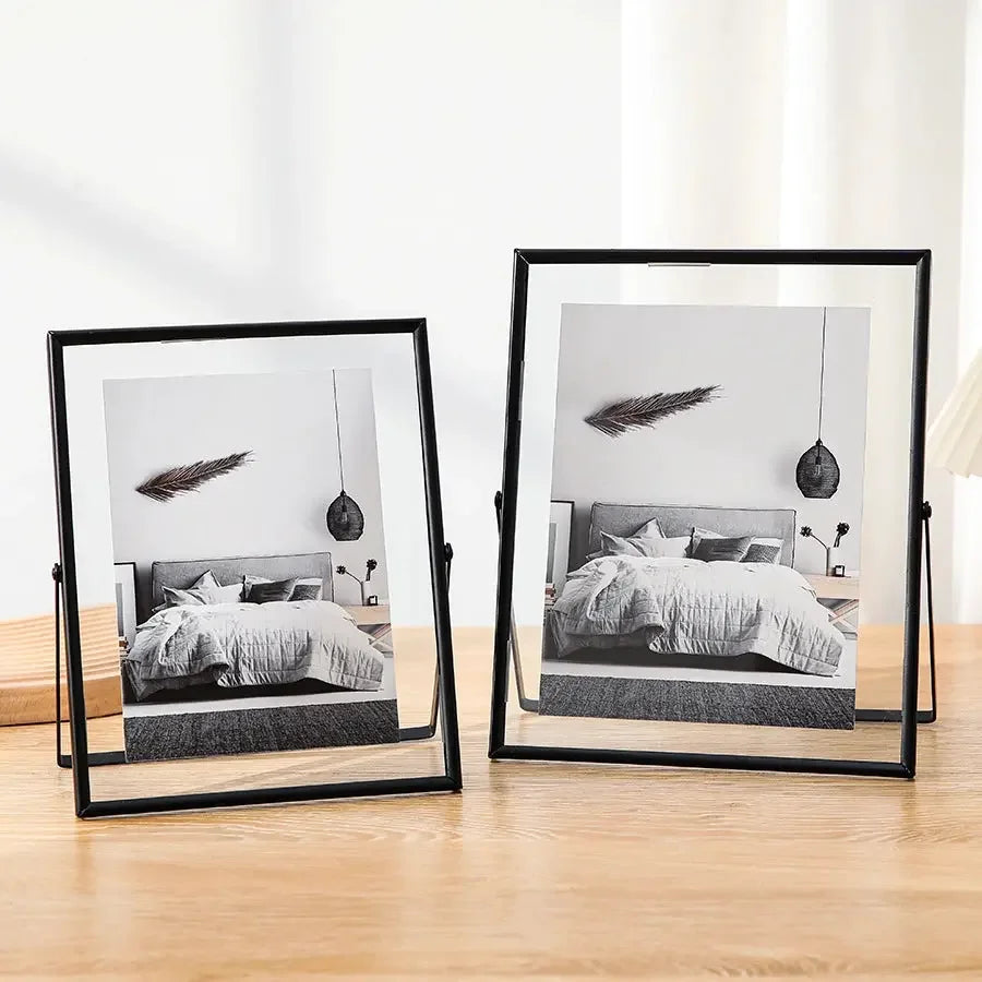 4/6inch Photo Frame Simple Style Transparent Acrylic Frames for DIY Handmade Pictures Christmas Gift Home Tabletop Decoration - Confia