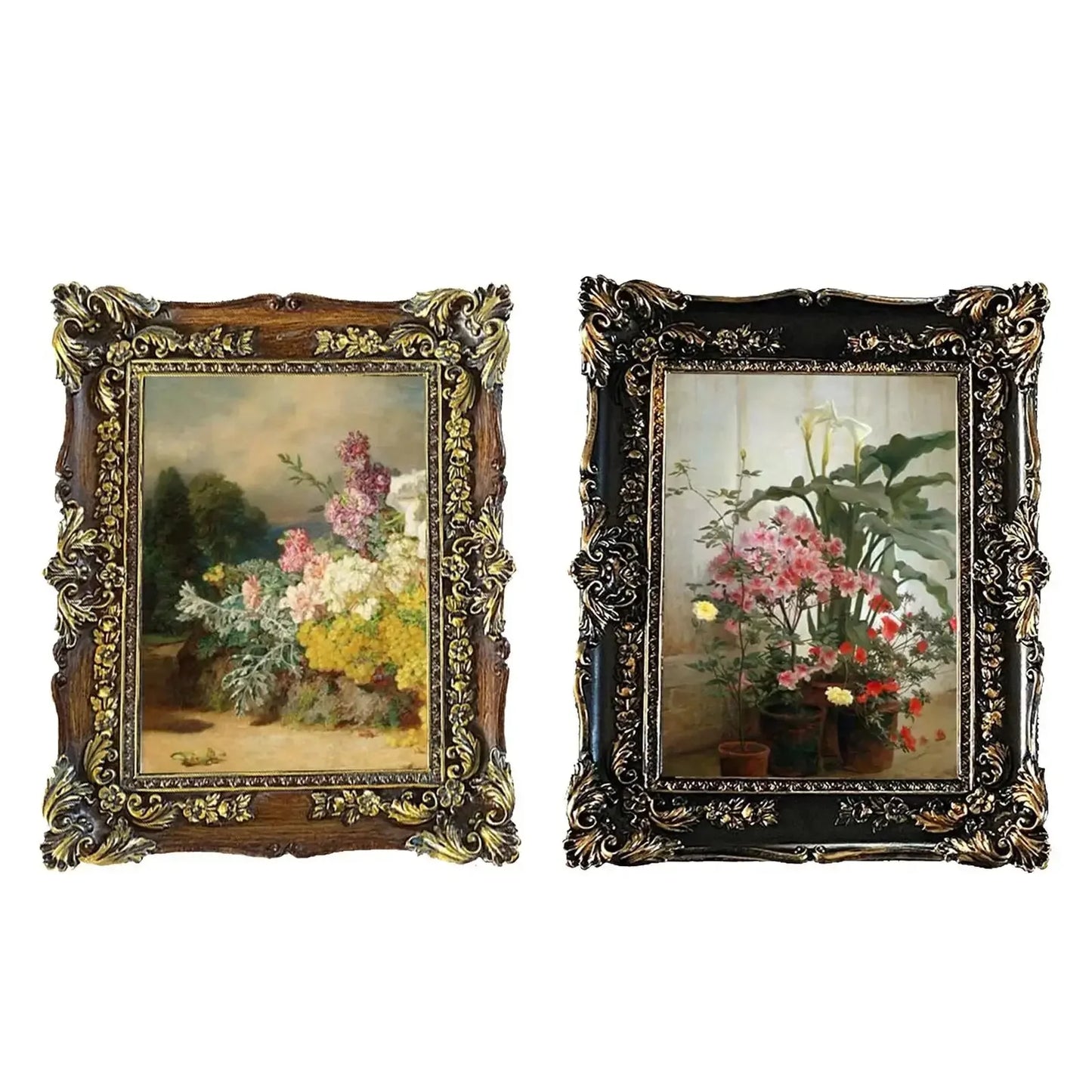 Resin Photo Frame 5x7 Tabletop and Wood Carving Antique Photo Frame for Wall Decorating Gifting Home Décor - Confia