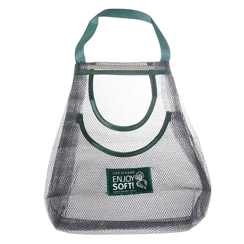 Reusable Storage Bags Kitchen Hanging Mesh Bag Home Fruit And Vegetable Storage Net Bag For Ginger Garlic Potatoes Onions Confia