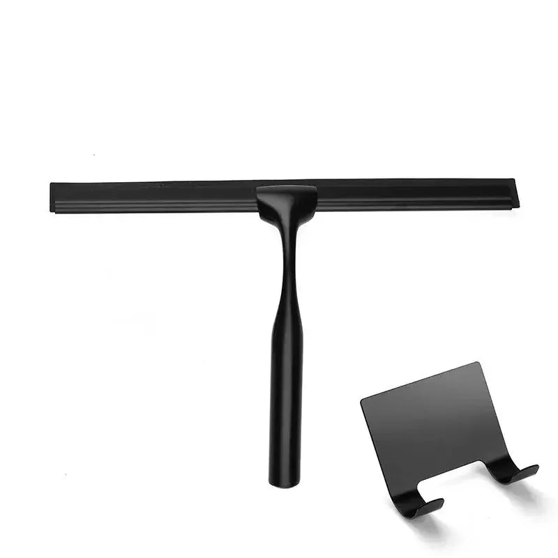 Multi-Purpose Silicon Squeegee a Adhesive Hook, Bathroom Cleaner Tool Household Window Mirror Squeegee, Cleaning Tile Wall, Car, 10 Inch - Confia - reusablefoodstoragebags confia