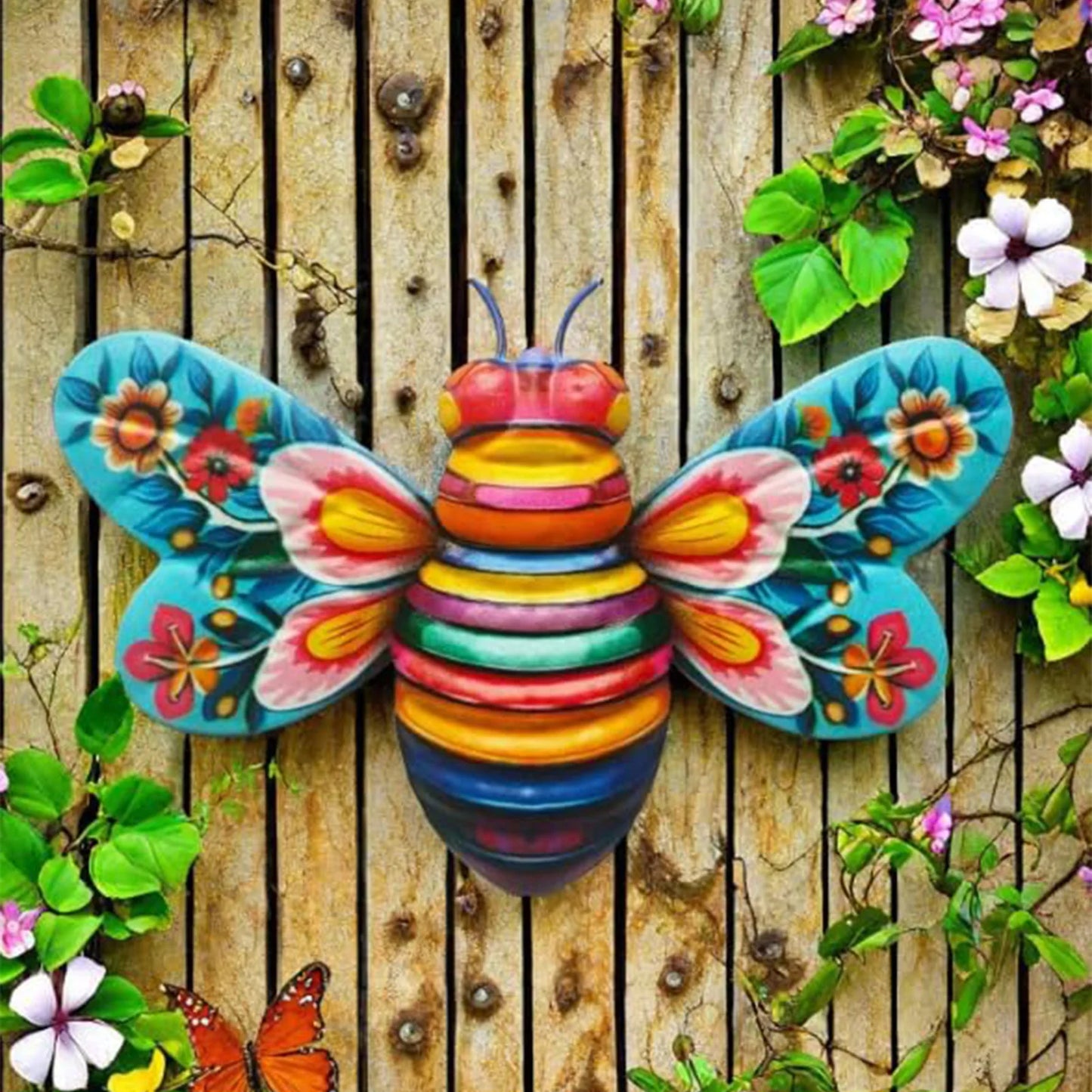 Wall Hanging Art 3D Sculpture Wall Art Sculpture Ornament for Living Room Garden Bedroom