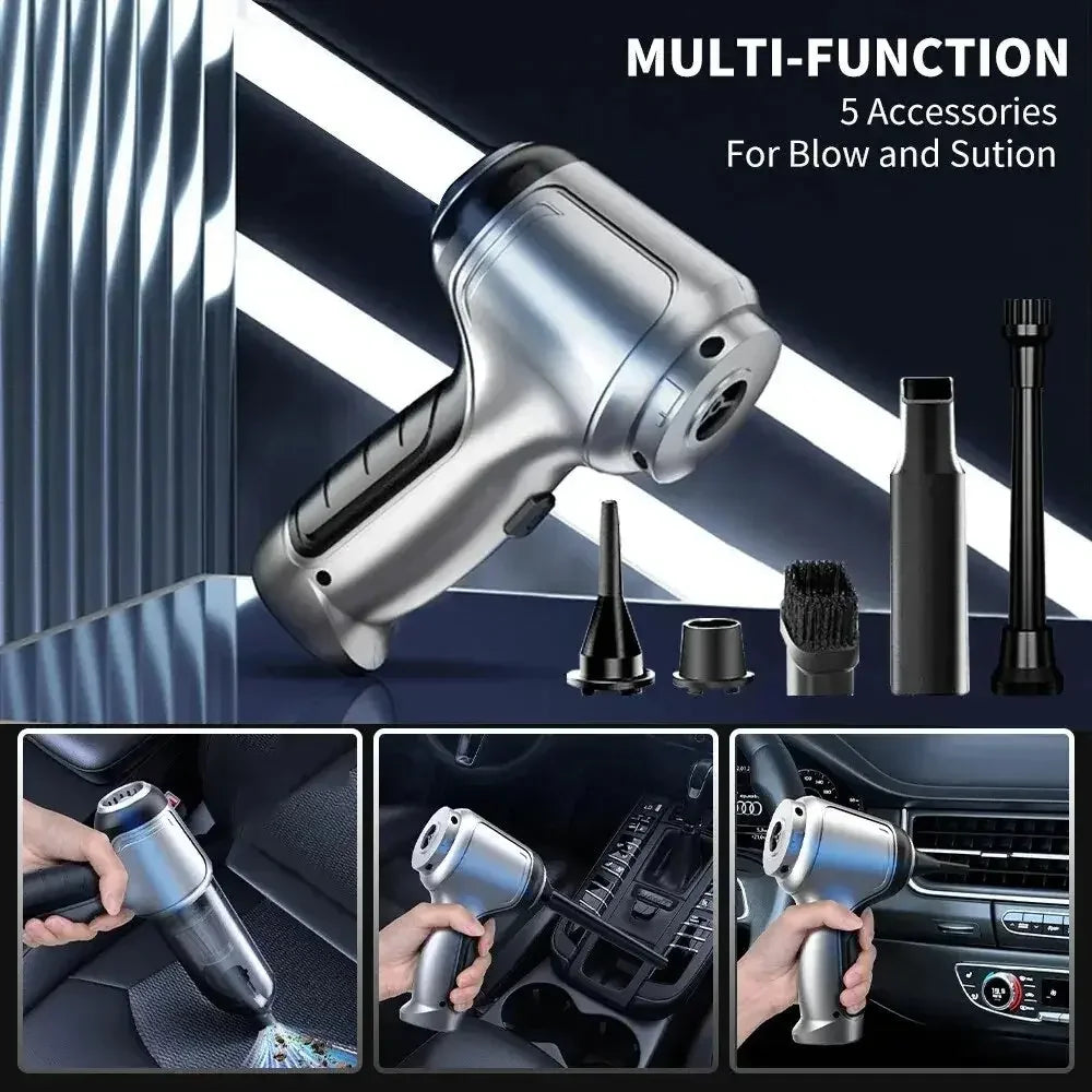 Wireless Car Vacuum Cleaner Strong Cordless Cleaner Suction Handheld Auto Vacuum Home & Car Dual Use Mini Vacuum Cleaner Appliance - Confia - reusablefoodstoragebags confia