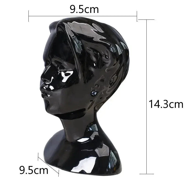 Ceramic Head Face Vase Small Lovers Kiss Statue Flower Pot White Black Modern Planter for Home Table Decoration Floral Art Gifts - Confia