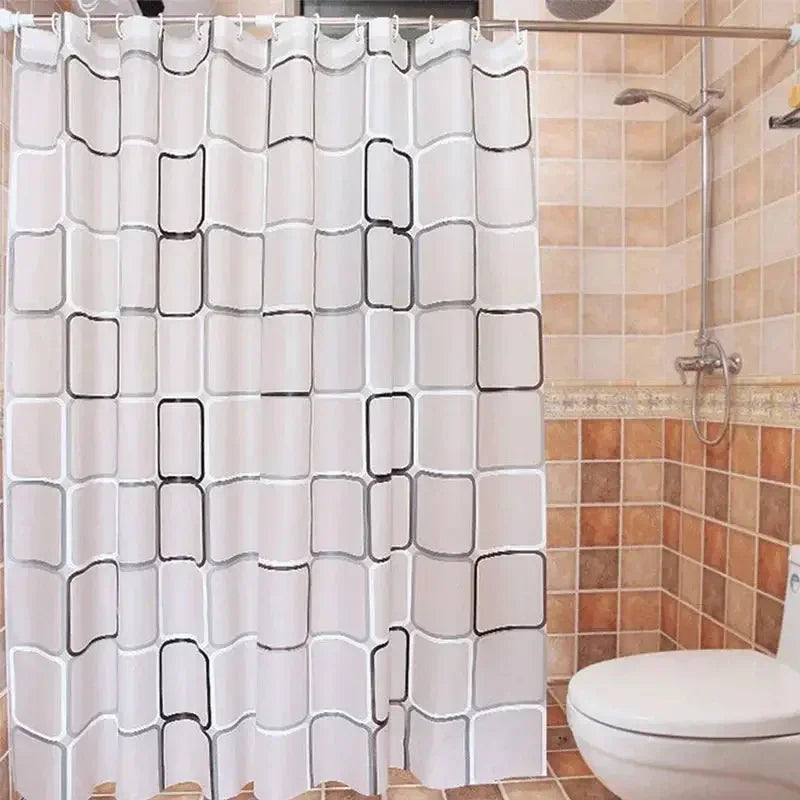 Bathroom Shower Curtains Waterproof Bath Curtain and Anti-Mildrew Home Bathroom Curtain with 12 Hooks - Confia - reusablefoodstoragebags confia