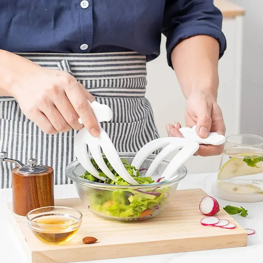 2 Pieces Salad Hands Multifunctional Salad Mixing Kitchen Utensil Tossing Tool Tool Salad Tongs Fruit Claw Salad Accessories - Confia