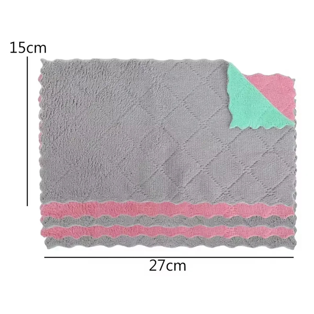 Household Kitchen Cleaning Towels/Dishwashing Cloths Cleaning Cloth, Microfiber Dishcloth, Dish Washing Towels, Quick Dry Thicken Towel Rag Wipe for Kitchen & Bathroom (5 or 10 pieces) - Confia - reusablefoodstoragebags confia