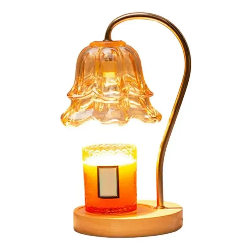 Desk lamp Electric | Candle Warmer | Retro Glass Table Lamp | Bedroom Bedside Atmosphere Desk | Lamp Candle Melting Waxing Burner - Confia - reusablefoodstoragebags confia