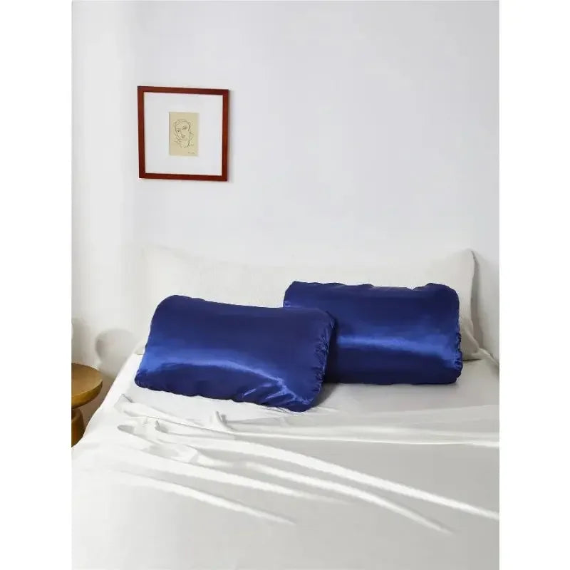 2pc Elastic band Pillow case 100% Satin pillowcase solid color pillow Good for Prevent Hair Knots & Bead head - Confia - reusablefoodstoragebags confia