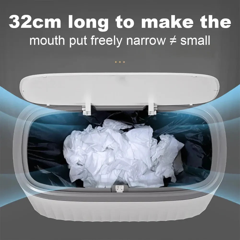 Bathroom Trash Can with Automatic Lid 2 Gallon Motion Sensor Trash Can - Confia - reusablefoodstoragebags confia