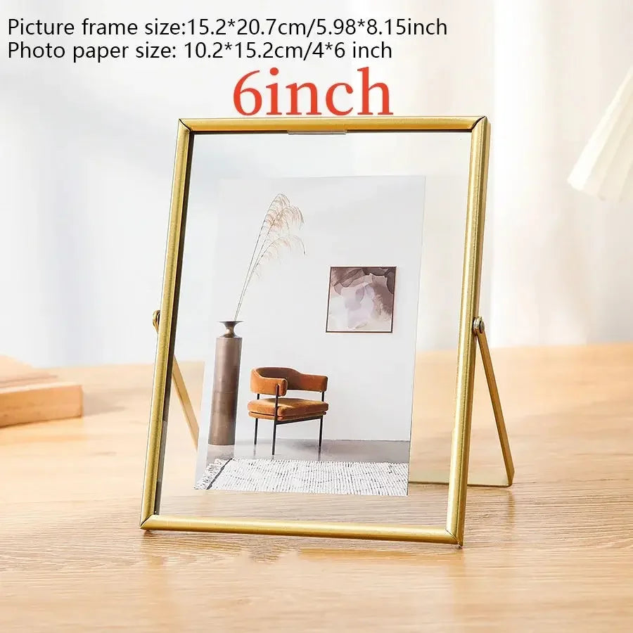 4/6inch Photo Frame Simple Style Transparent Acrylic Frames for DIY Handmade Pictures Christmas Gift Home Tabletop Decoration - Confia