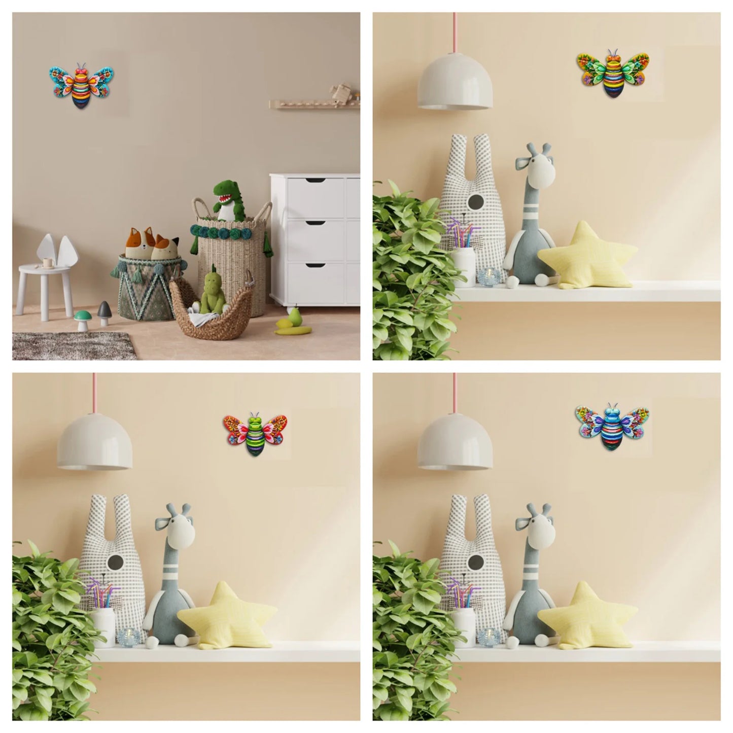 Wall Hanging Art 3D Sculpture Wall Art Sculpture Ornament for Living Room Garden Bedroom