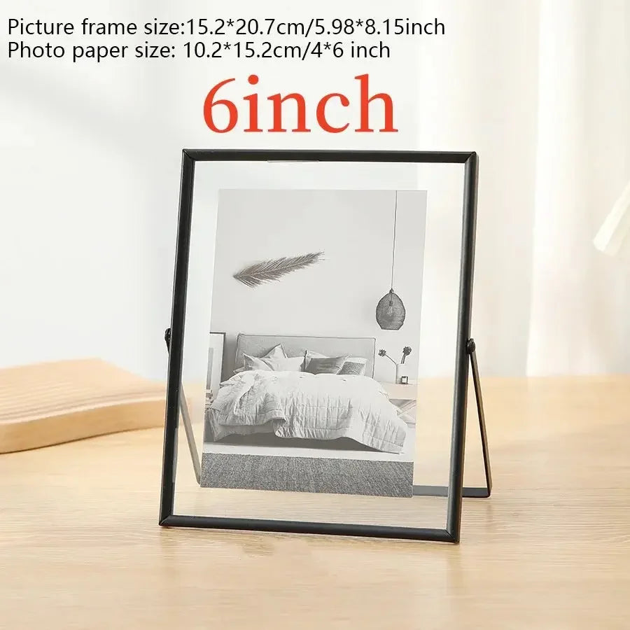 4/6inch Photo Frame Simple Style Transparent Acrylic Frames for DIY Handmade Pictures Christmas Gift Home Tabletop Decoration - Confia