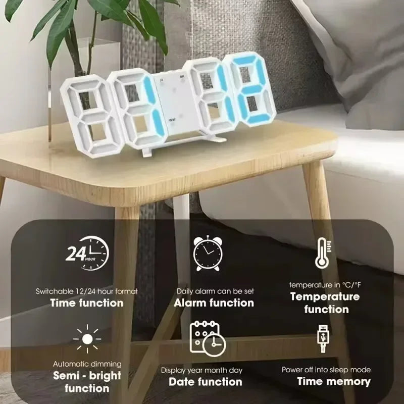 Alarm Clocks Decoration Garden Clocks Digital Clock Date/Temperature for Home Kitchen Offices Clock Decor