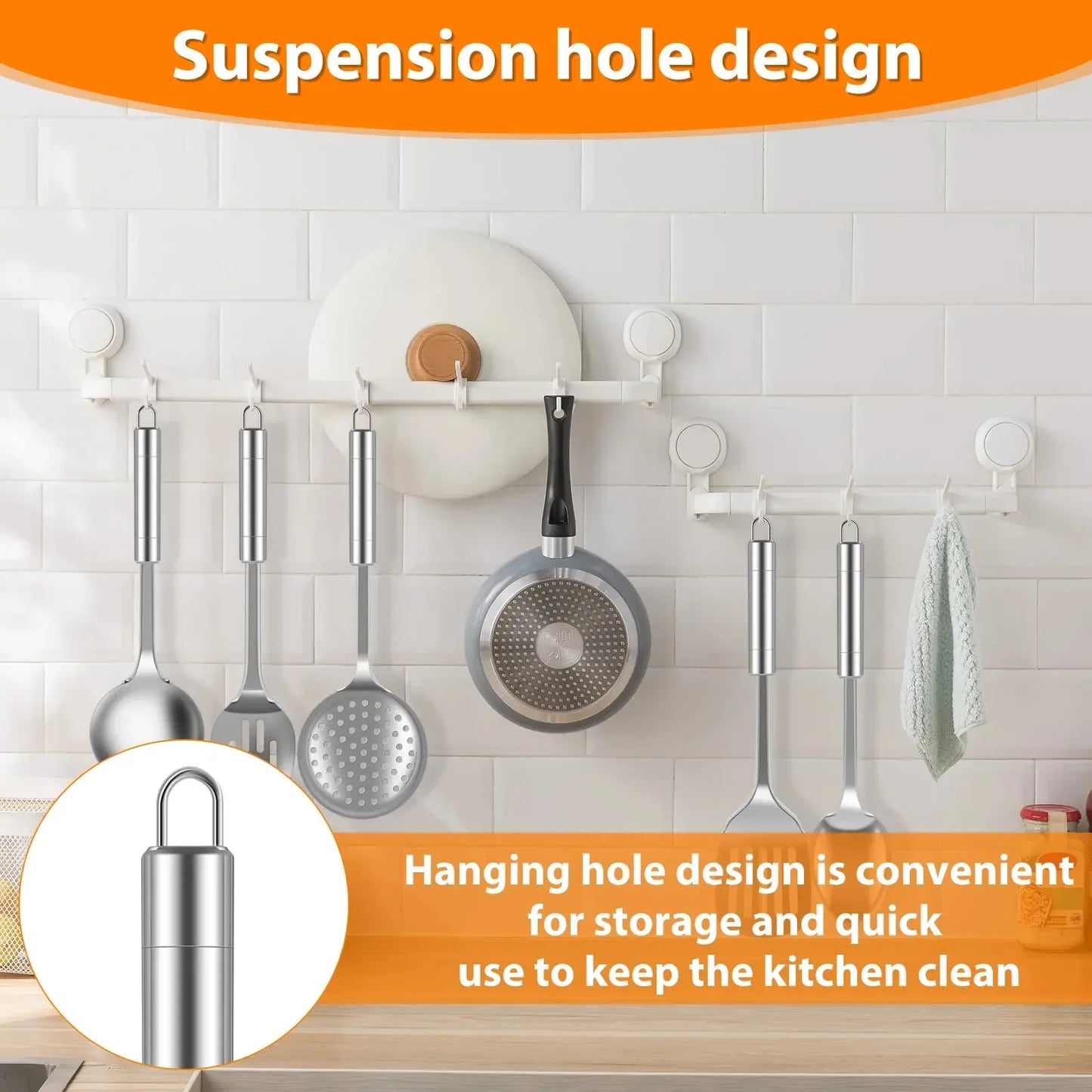 5Pcs Kitchen Cooking Utensils Set Stainless Steel Spoons Spatula with Ergonomic Handle Heavy-Duty Washable Spoons Utensils - Confia