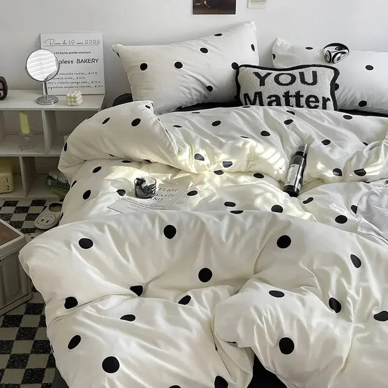 Microfiber Solid Satin Stripe Cotton AC Comforter Set King Size Double Bed with 1 Flat Bedsheet Linen Duvet Cover Set - Confia - reusablefoodstoragebags confia