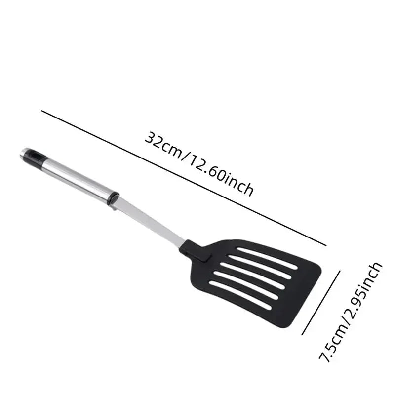 Stainless Steel Turners Kitchen Tools Nylon Handle Spatula Fried Shovel Egg Fish Frying Pan Scoop Spatula Cooking Utensils - Confia