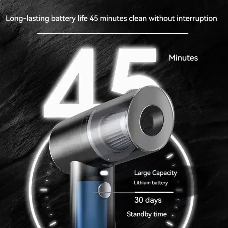 High Power Vacuum Cleaner, Mini Cordless, 2000PA Strong Suction, Rechargeable Portable Dust Collector, for Cars, Keyboard Gaps - Confia - reusablefoodstoragebags confia