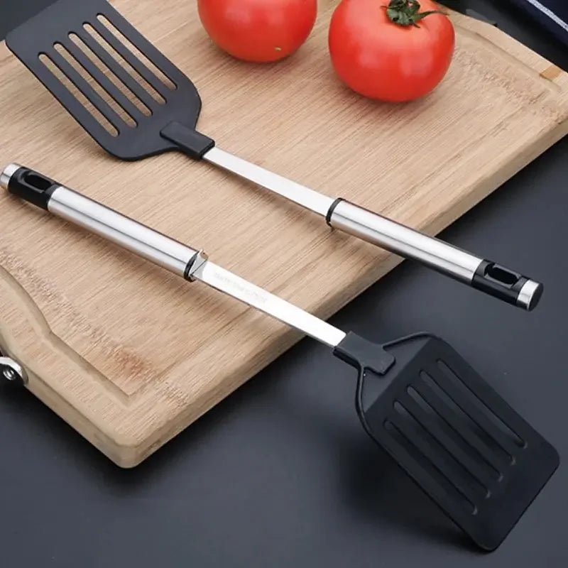 Stainless Steel Turners Kitchen Tools Nylon Handle Spatula Fried Shovel Egg Fish Frying Pan Scoop Spatula Cooking Utensils - Confia