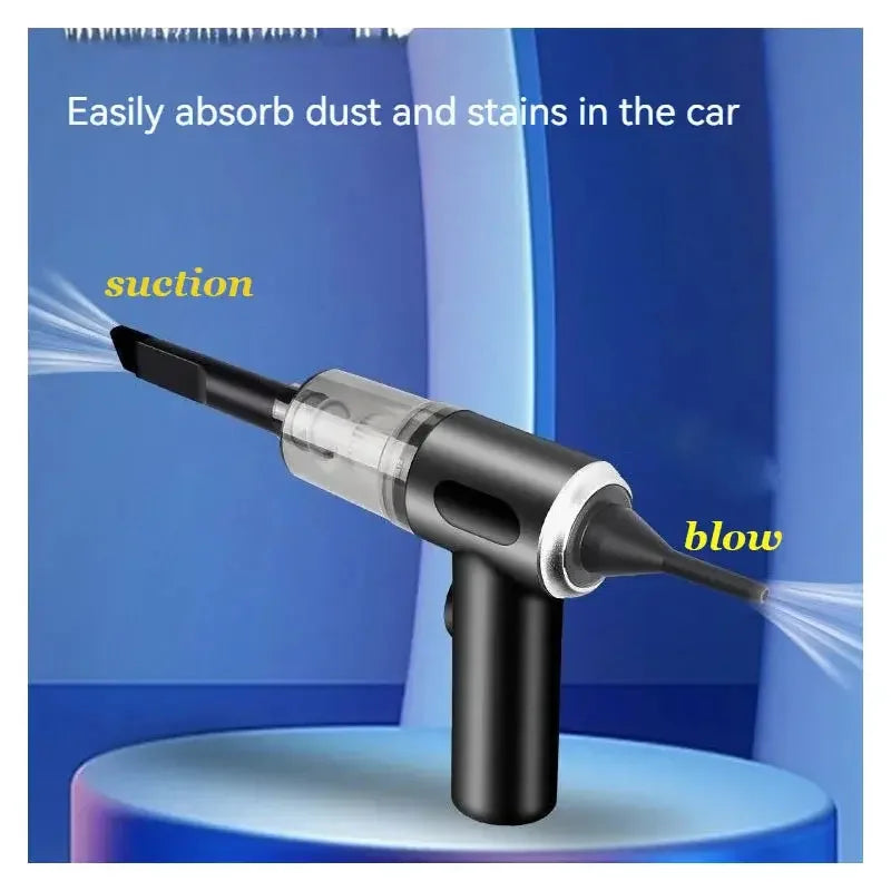 High Power Vacuum Cleaner, Mini Cordless, 2000PA Strong Suction, Rechargeable Portable Dust Collector, for Cars, Keyboard Gaps - Confia - reusablefoodstoragebags confia