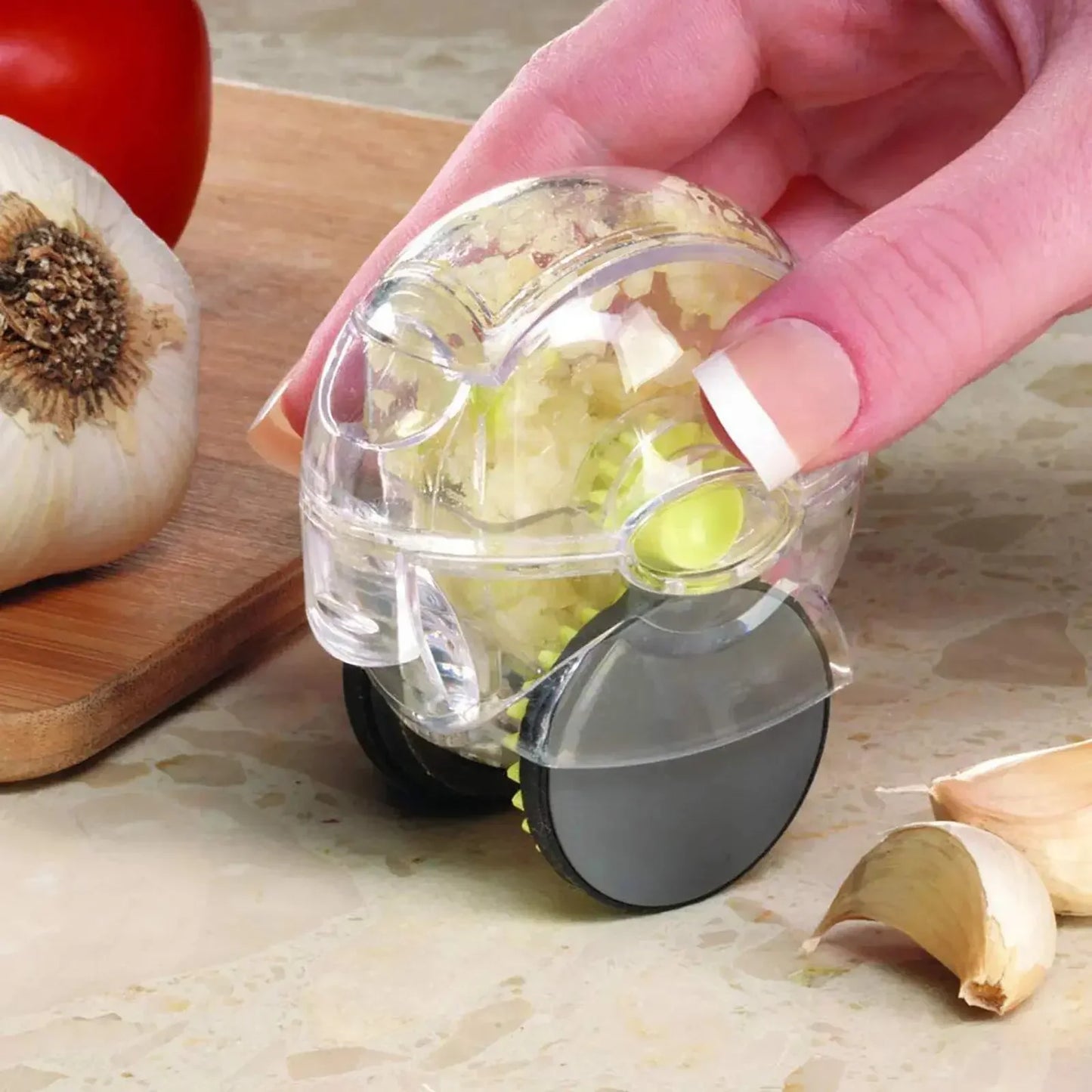 Kitchen Gadget Tool Garlic Chopper Wheel Garlic Mincer Roller Kitchen Aid Garlic Hand Crusher Kitchen Items Outils Cuisine - Confia