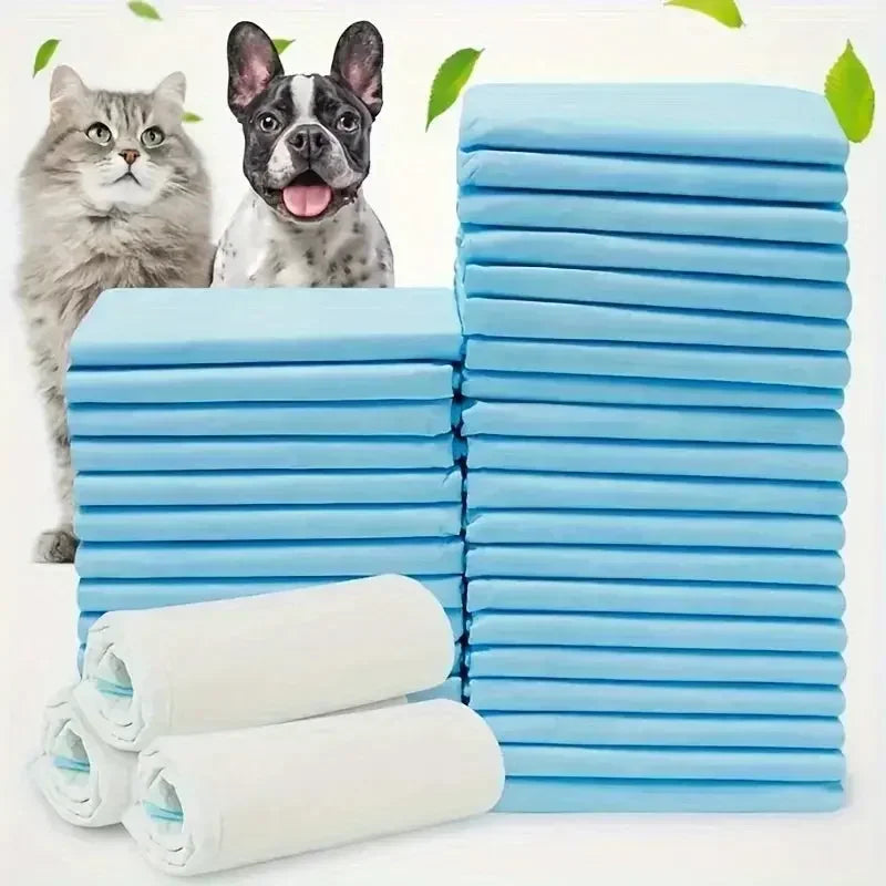 Pet Pee Pads for Outdoor Use, Carrying 20/50/40/100 Pieces of Disposable Absorbent and Deodorizing Pet Diapers for Dog Training - Confia - reusablefoodstoragebags confia