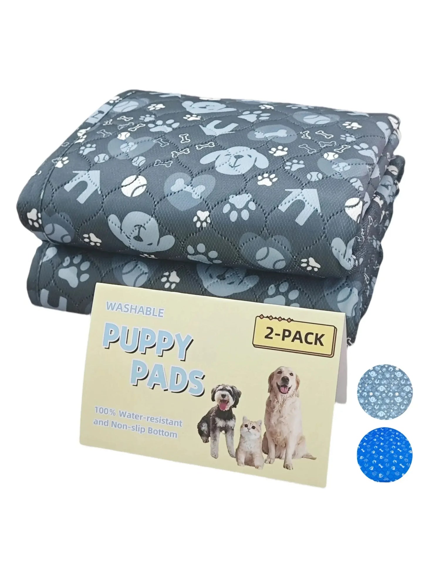 2pcs Large Pet Dog Pee Pads, Reusable Dogs Puppy Pads Pet Training Pads for Dogs, Absorbent and Leak-Proof Whelping Pads - Confia - reusablefoodstoragebags confia