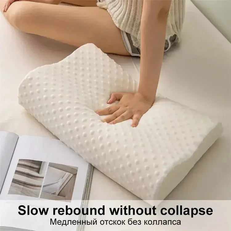 Long Pillow Memory Foam Bedding Pillow Neck Protection Slow Rebound Shaped Contour Pillow Support - Confia - reusablefoodstoragebags confia