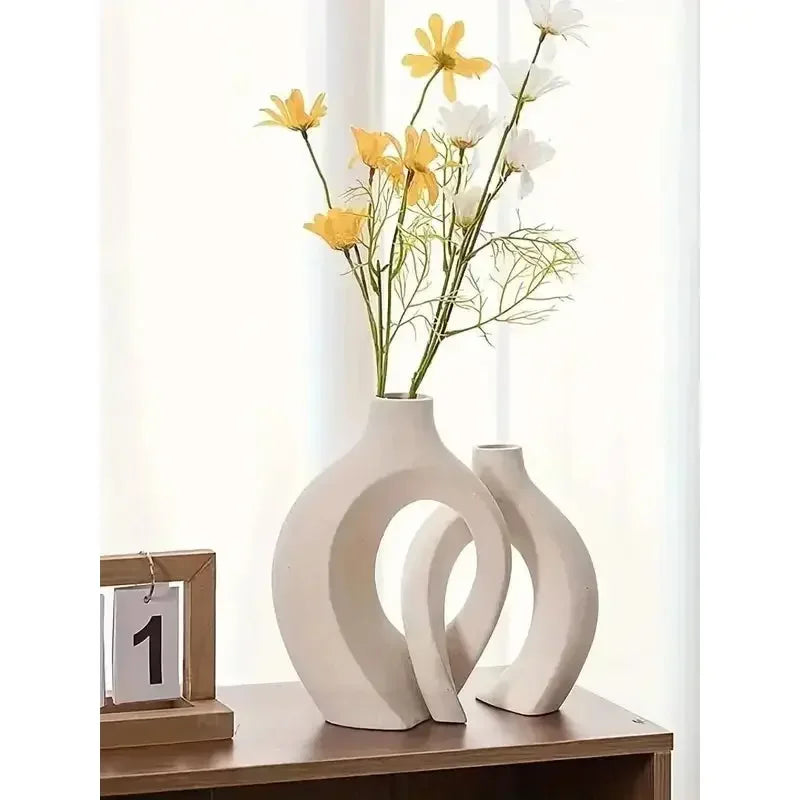 ceramic vase works of art, living room bedroom study café and other ornaments, gifts for lovers during festivals. - Confia