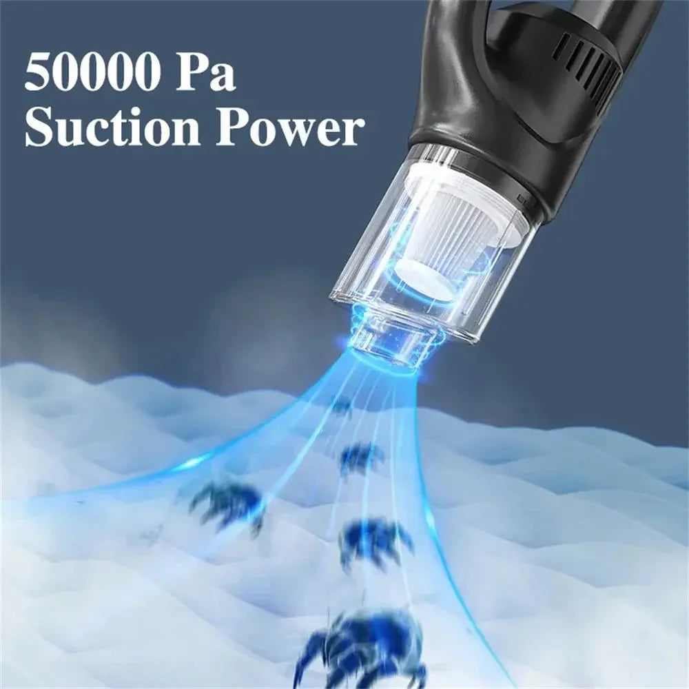 Wireless Handheld Vacuum Cleaner Cordless Handheld Chargeable Auto Vacuum for Home & Car & Pet Mini Vacuum Cleaner 50000Pa - Confia - reusablefoodstoragebags confia
