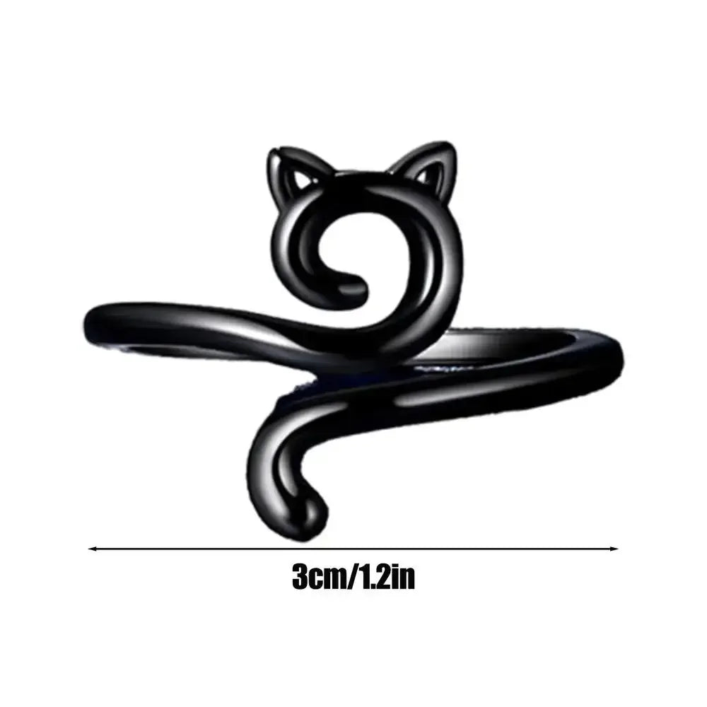 Adjustable Size Yarn Ring Cat Ears Crochet Ring Beginner Knitting Crocheting Loop Thread Wrapped Rings Tension Regulator Tool - Confia