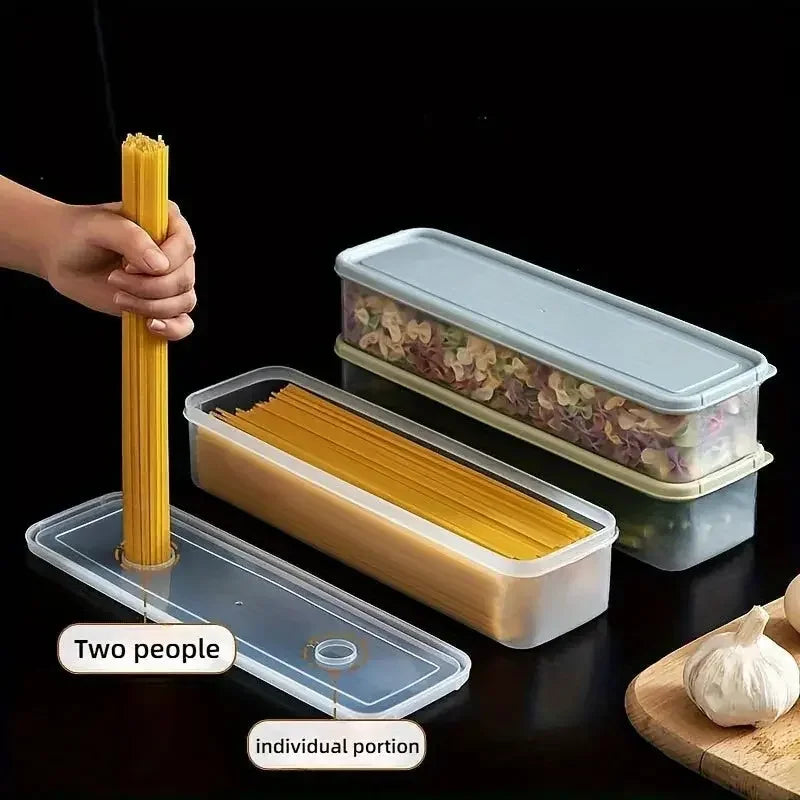 4 Pcs Long Rectangular Food Storage Containers, Plastic Reusable Refrigerator Organizer Boxes Kitchen Accessories - Confia - reusablefoodstoragebags confia