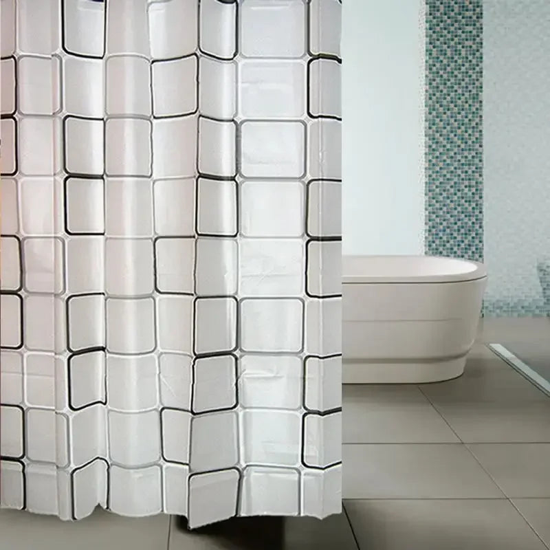 180*200CM Bathroom Shower Curtain Waterproof and Anti-Mold Home Bathroom Curtain with 12 Hooks - Confia - reusablefoodstoragebags confia