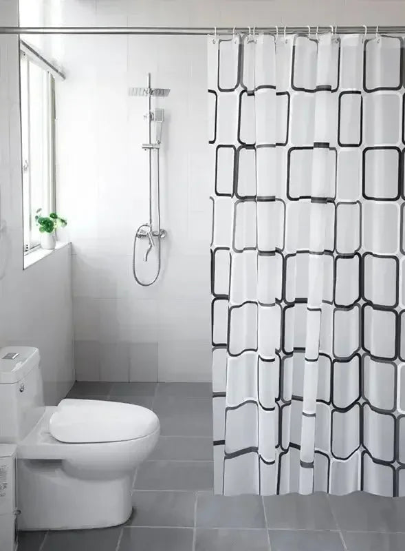 Bathroom Shower Curtains Waterproof Bath Curtain and Anti-Mildrew Home Bathroom Curtain with 12 Hooks - Confia - reusablefoodstoragebags confia