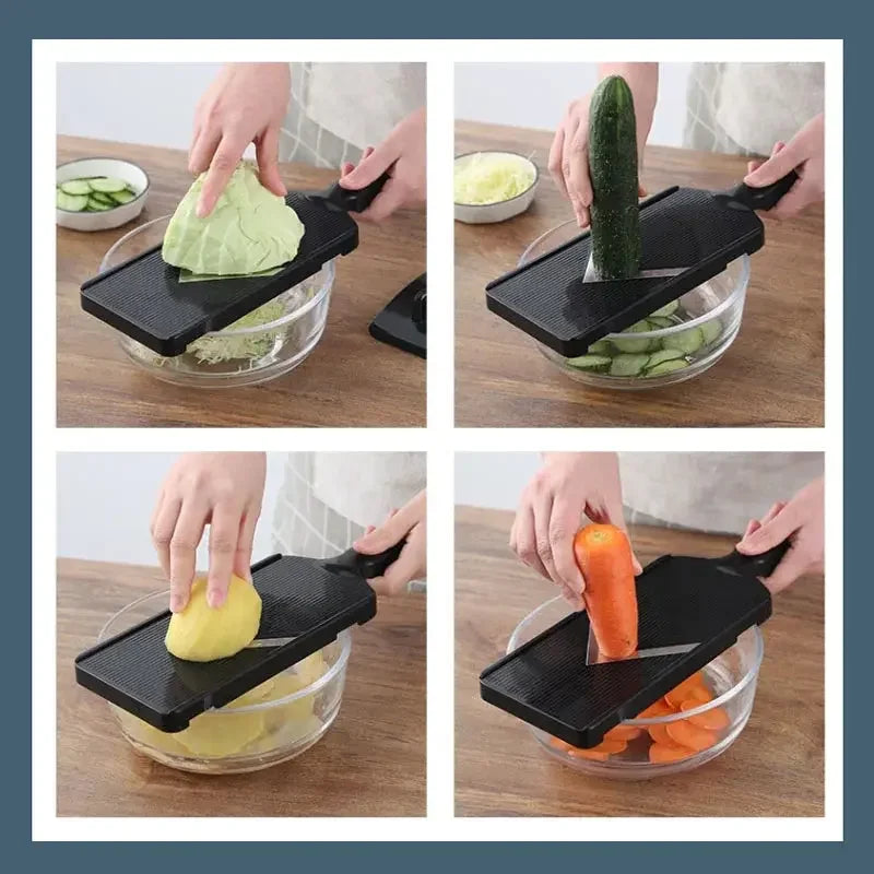 Multi-Functional Cabbage Shredder Manual Food Vegetable Slicer Grater For Salads Potato Cucumber Purple Cabbage Kitchen Gadget - Confia
