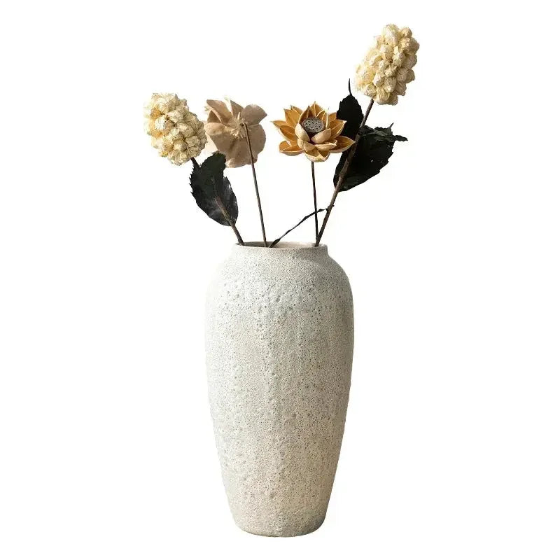 Ceramic Vase Chinese Style Quiet Wind Home Decor Decoration Flower Arrangement Pottery Pot - Confia