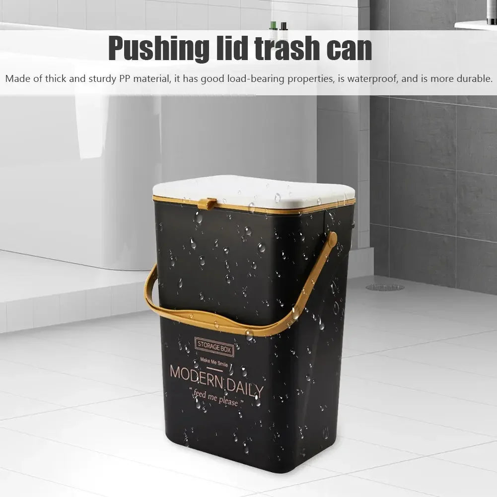 7/12L Compost Bin Wall Mounted Garbage Container with Lid Hanging Garbage Basket Recycling for Kitchen Counter Top Or Under Sink - Confia - reusablefoodstoragebags confia