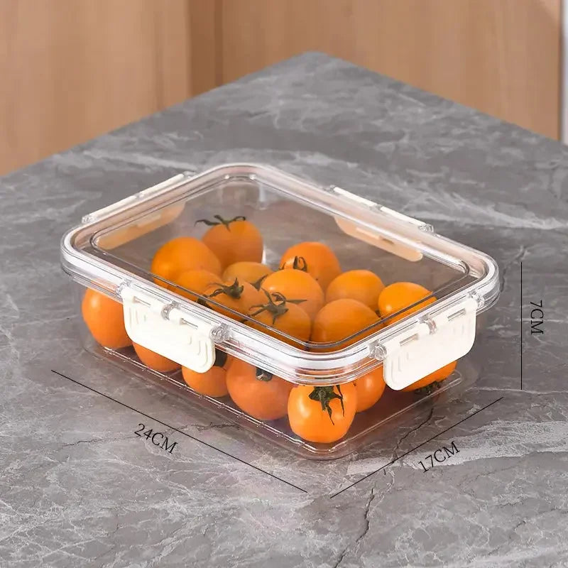 Refrigerator Storage Container with Lid - Multifunctional Serving Veggie Tray - Confia - reusablefoodstoragebags confia