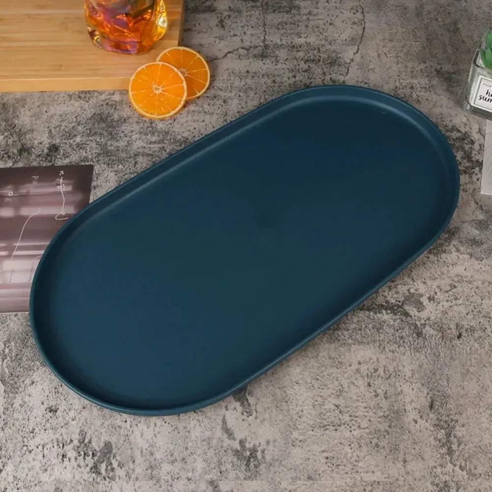 Tray Desktop Cosmetic Organizer Food Container Fruit Cake Plate Dessert Plate Nut Trays Baking Pastry Storage Storage Tray - Confia