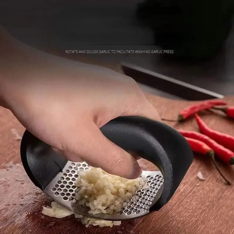 Stainless Steel Garlic Press Crusher Manual Garlic Mincer Chopping Garlic Tool Fruit Vegetable Tools Kitchen Accessories Gadget - Confia