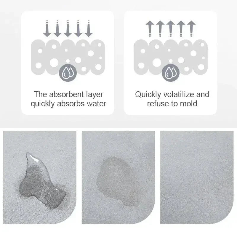 Bath Mats Cute Cat Dog Diatom Ooze Kitchen Accessories Prayer Mat Diatomaceous Earth Mat Non-Slip Super Absorbent Quick Drying Bathroom Mat Natural, Easy to Clean - Confia - reusablefoodstoragebags confia