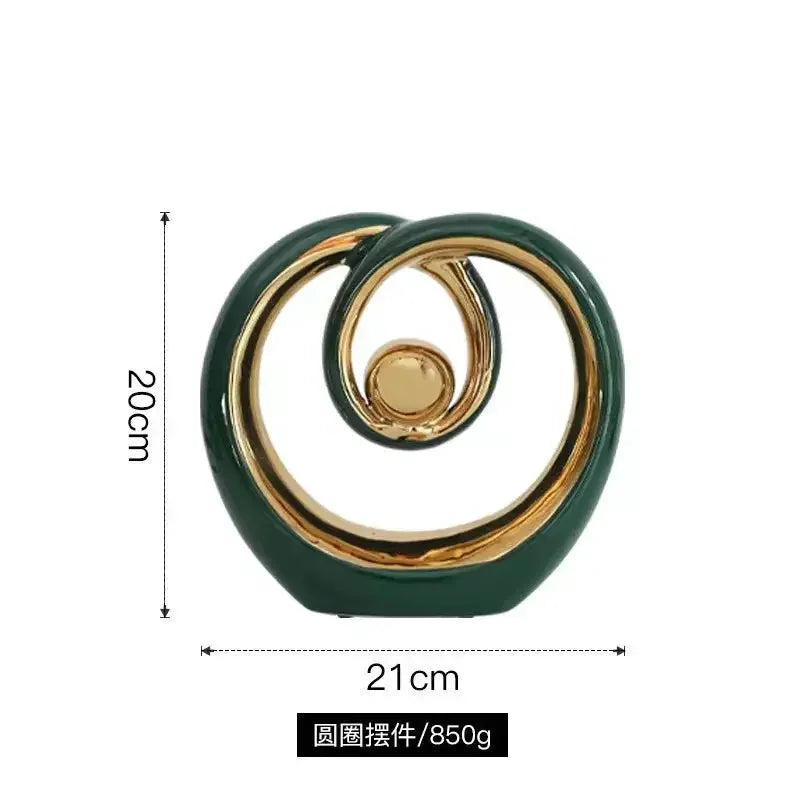 Abstract Ceramic Statue Modern Luxury Living Room Home Decor Accessories Office Decoration Desk Souvenirs Crafts Gifts - Confia