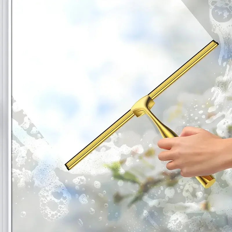 Multi-Purpose Silicon Squeegee a Adhesive Hook, Bathroom Cleaner Tool Household Window Mirror Squeegee, Cleaning Tile Wall, Car, 10 Inch - Confia - reusablefoodstoragebags confia