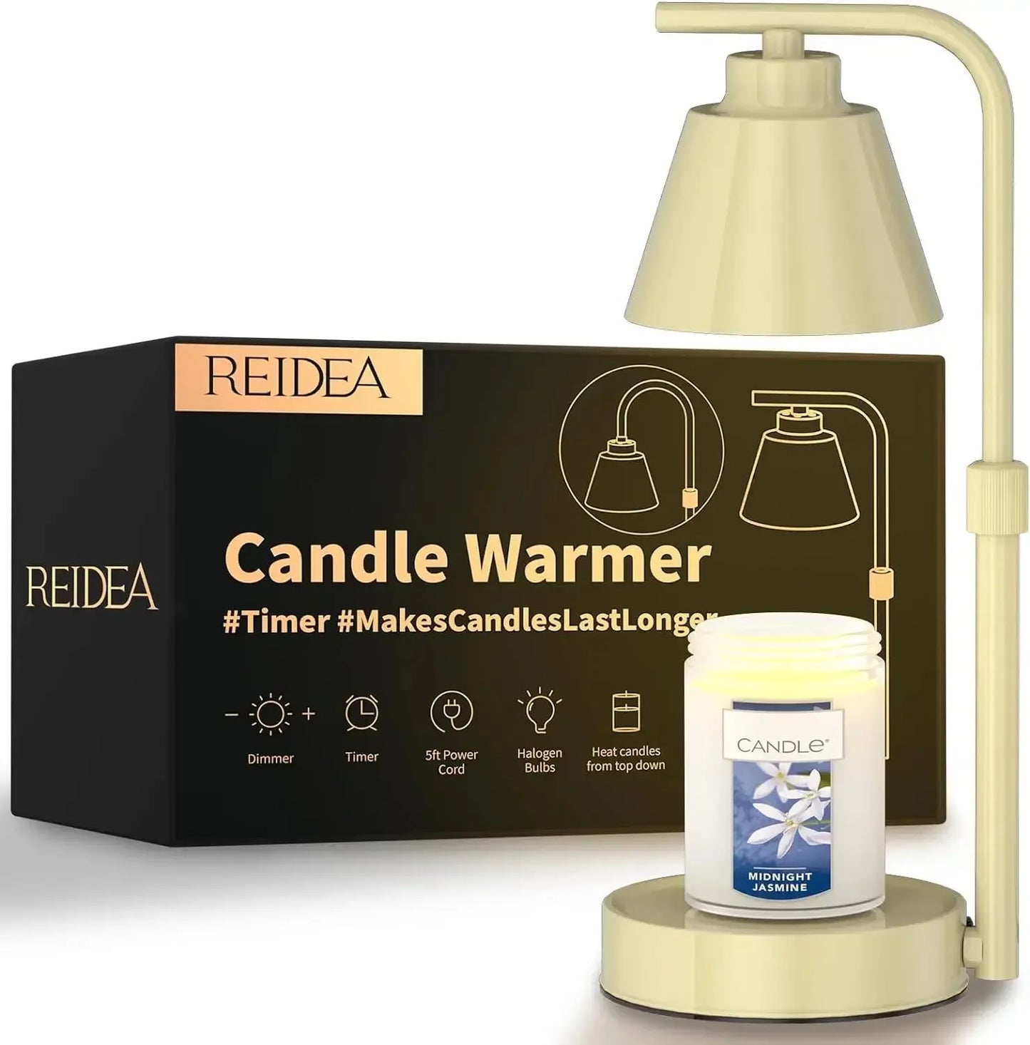Candle Warmer Lamp with Timer- Dimmable Electric Melt wax warmer | candle warmer lamp | for Home Decor and Gifts for Mom - Confia - reusablefoodstoragebags confia
