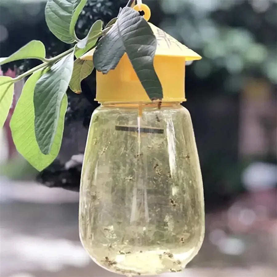 Plastic Fruit Fly Trap Killer for Drosophila, Orchard, Fly Bee Trap with Waterproof for Courtyard Garden - Confia - reusablefoodstoragebags confia