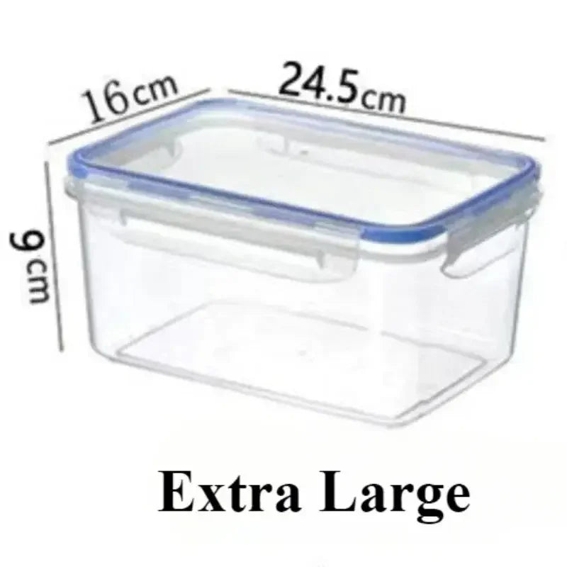 Classics Rectangular Plastic Airtight Food Storage Containers with Leak Proof Lid - Confia - reusablefoodstoragebags confia