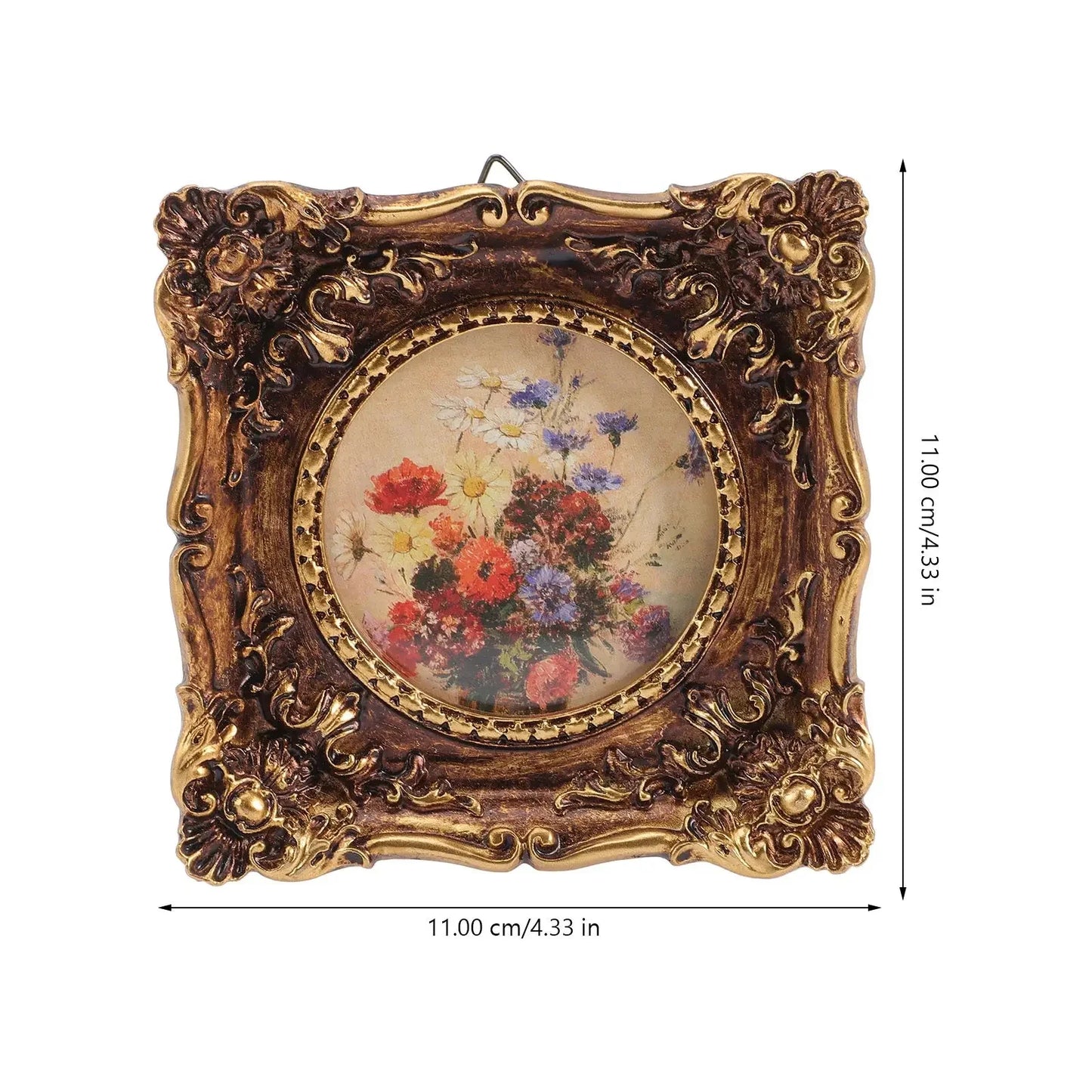 Desktop Photo Holder Wall Picture Frames Retro Style Picture Frames Vintage Style Oil Painting Frame Wall Hanging Photo Holder - Confia