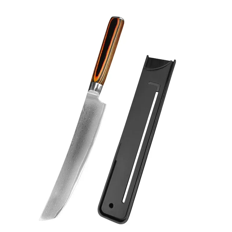 Chef Cooking Knives Wood Handle Japanese Damascus Steel Knife Cleaver Meat Vegetables Slicing Fruit Paring Kitchen Knives Tools