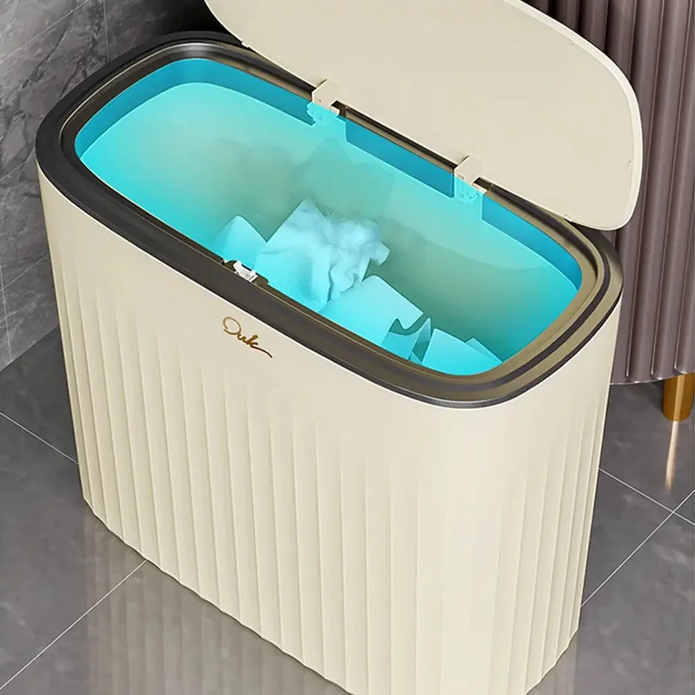 Bathroom Trash Can with Automatic Lid 2 Gallon Motion Sensor Trash Can - Confia - reusablefoodstoragebags confia